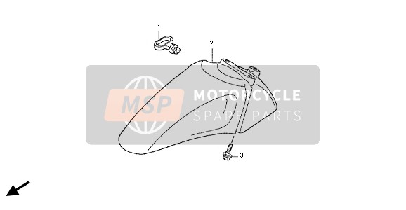 Honda SH125R 2012 Voorspatbord voor een 2012 Honda SH125R